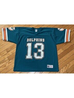 VINTAGE #13 DAN MARINO JERSEY LOGO 7 MIAMI DOLPHINS JERSEY 1990s Size L USA